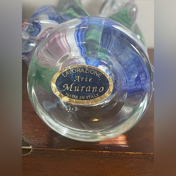 Vintage Murano Multi Coloured Glass Handblown Pair of Love Penguins Italy Marked - Picture 10 of 12